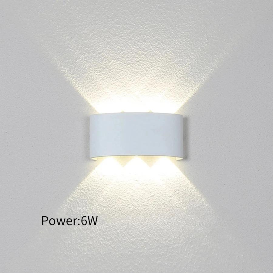 6W LED Wall Light Outdoor Waterproof Garden Fence Indoor Stylish Wall Lamp for Bedroom Bedside Room Hallway Staircase Decor