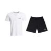Plain Logo Minimalist Breathable Fitness Quick-Dry Comfortable Crew Neck Short Sleeve T-Shirt Casual Sports Set AHSQ777-2+YKSV147-2