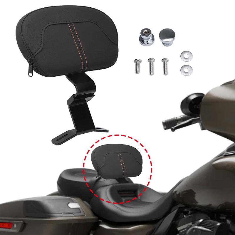 

Мотоциклетная передняя спинка водителя из ПУ кожи для Harley Touring CVO Electra Road Street Glide Road King 09-22 чёрный