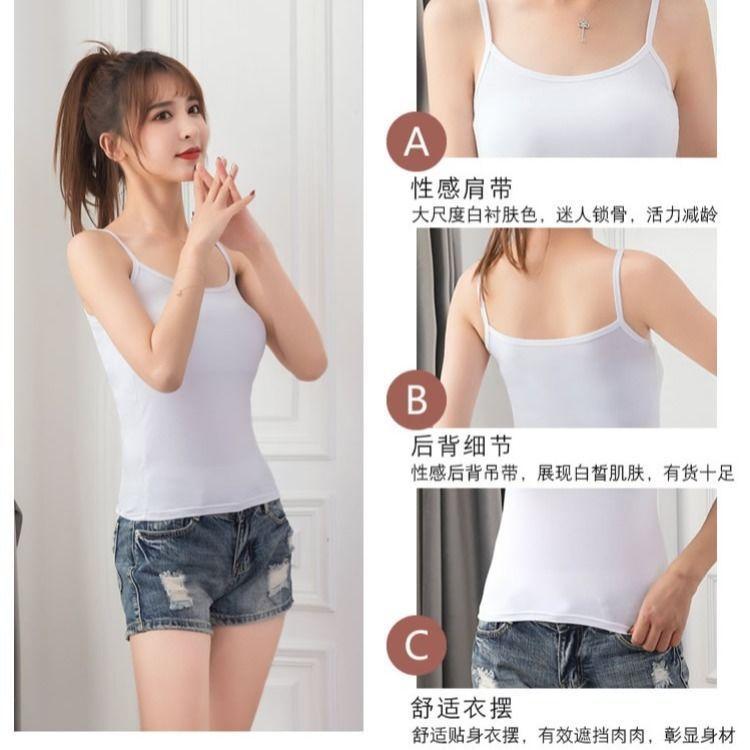 Spring and summer sling vest women's solid color outer wear drive DNU inner sexy small sling bottoming shirt women