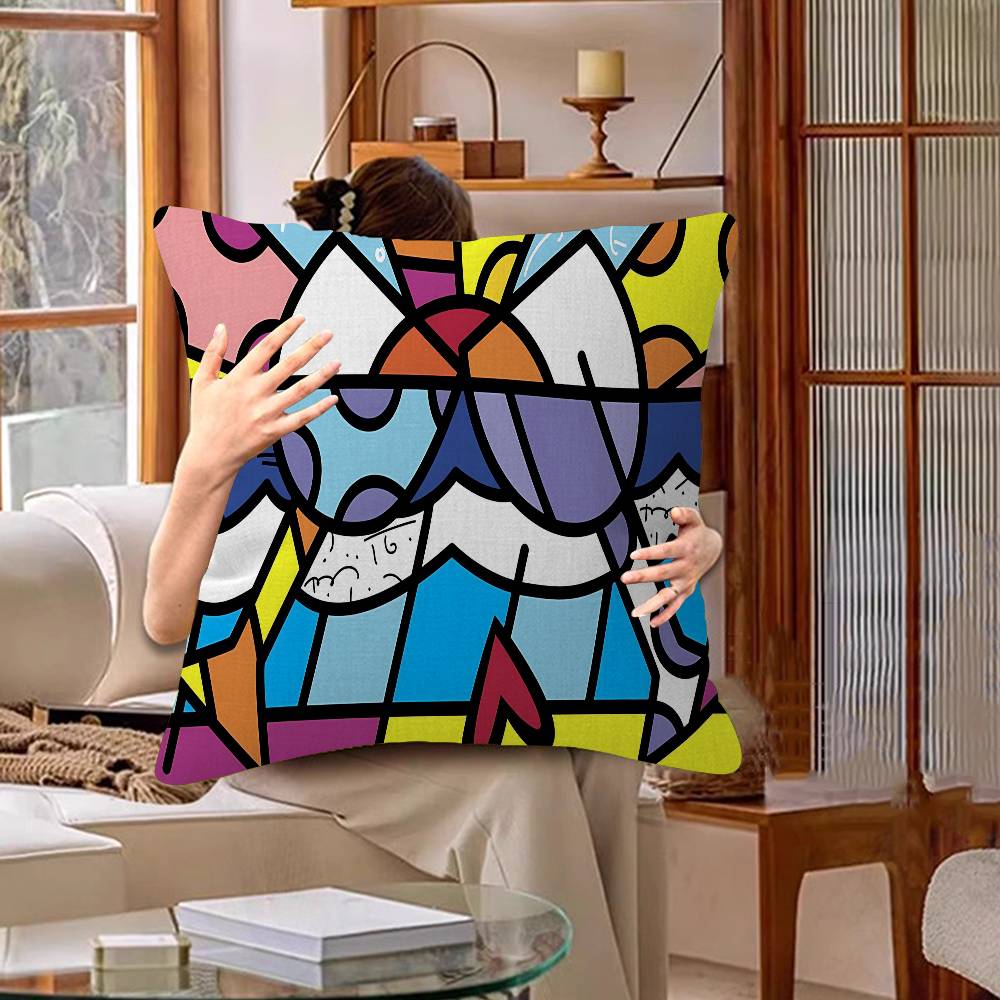 B-Britto Art Lucky Dragon pillow cover sofa cushion cover home room decoration children gift