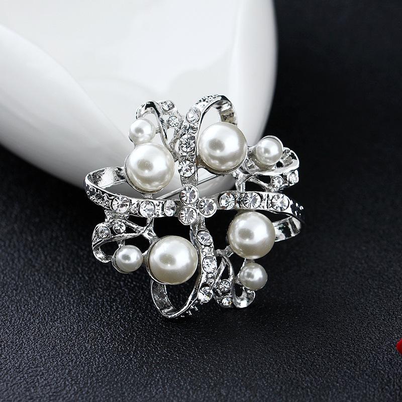 

Fashion Simple Pearl Brooch Popular Women s Pin Ethnic Style Exquisite Hypoallergenic Luxury Enamel Long-lasting Color Gift