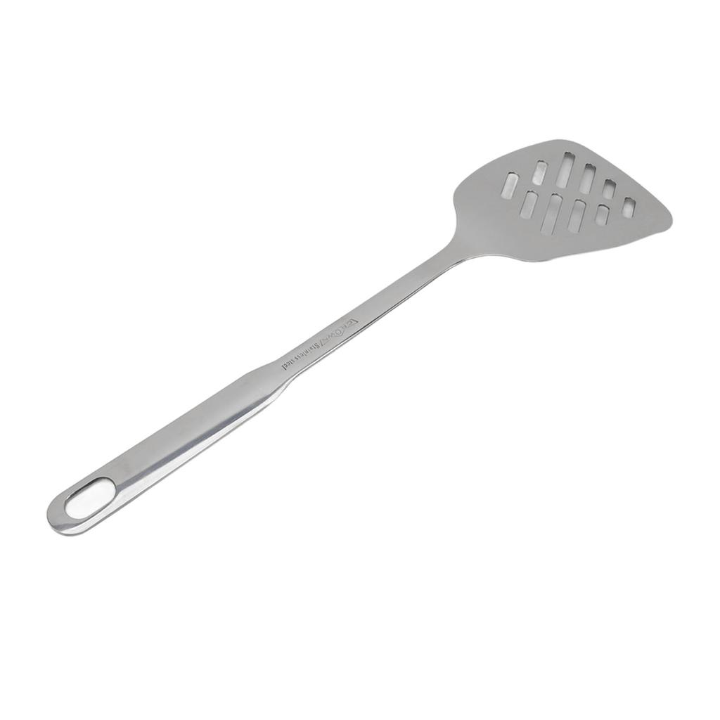 Cooking Spoon Rustproof Smoothly 304 Stainless Steel Spatula Skid Resistant Handle Cooking Spoon for Home Kitchen Steel