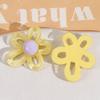 Colorful Hollow Flower Resin Crafts Cute Five-Petaled Flower Accessories Cute Hairpin Phone Cases Jewerly Decor Keychain