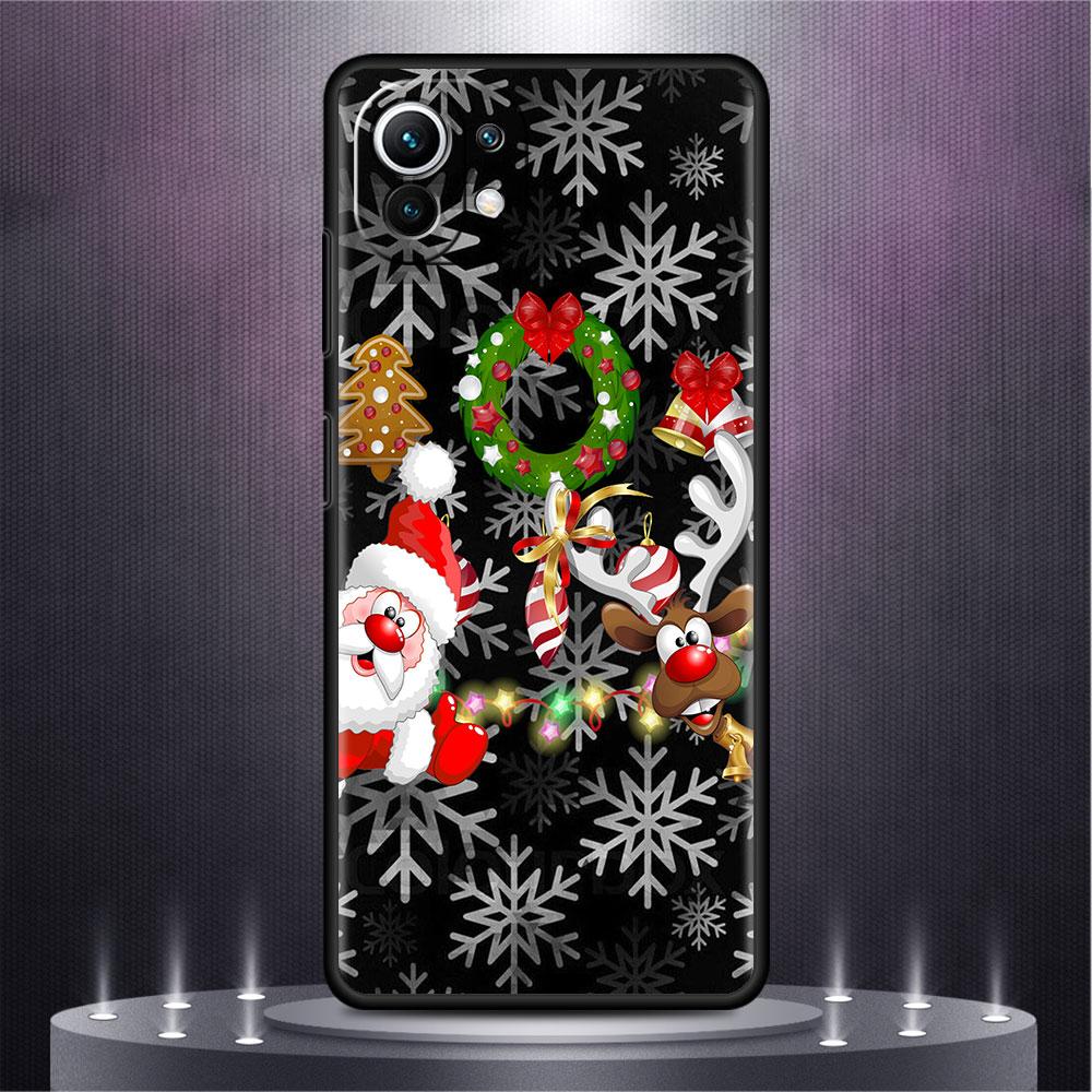 Christmas Red Nose Cute Elk Case For Xiaomi Mi Poco X3 NFC M4 M3 Pro F3 GT F1 11 Lite Note 10 11T 10T 9T Back Soft Phone Cover