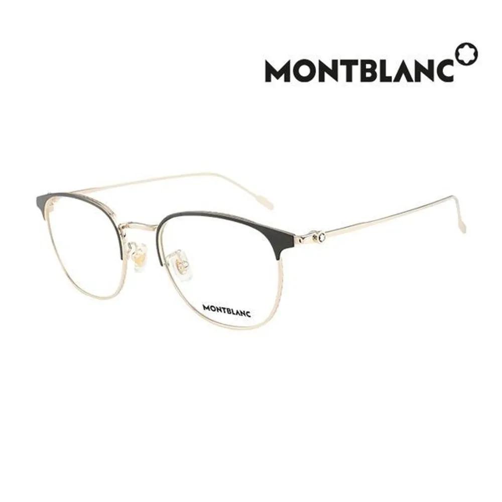

Montblanc Eyeglass Frames MB0191O 001 Round Browline Metal Glasses for Women and Men MB0191O 001_J [50]