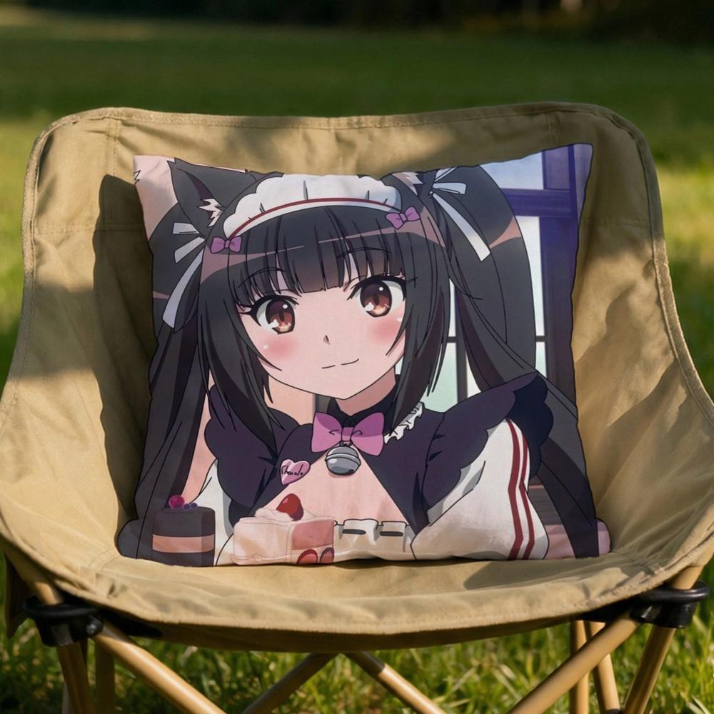 

Nekopara Cushion Cover Soft Reversible Durable Pillow Cover MultiScene Use for Home Car Daily Comfort 30X30cm
