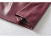 Sleek PU Leather High-Waisted Short Skirt with Waistband - Sexy, Hip-Hugging Design for Autumn/Winter