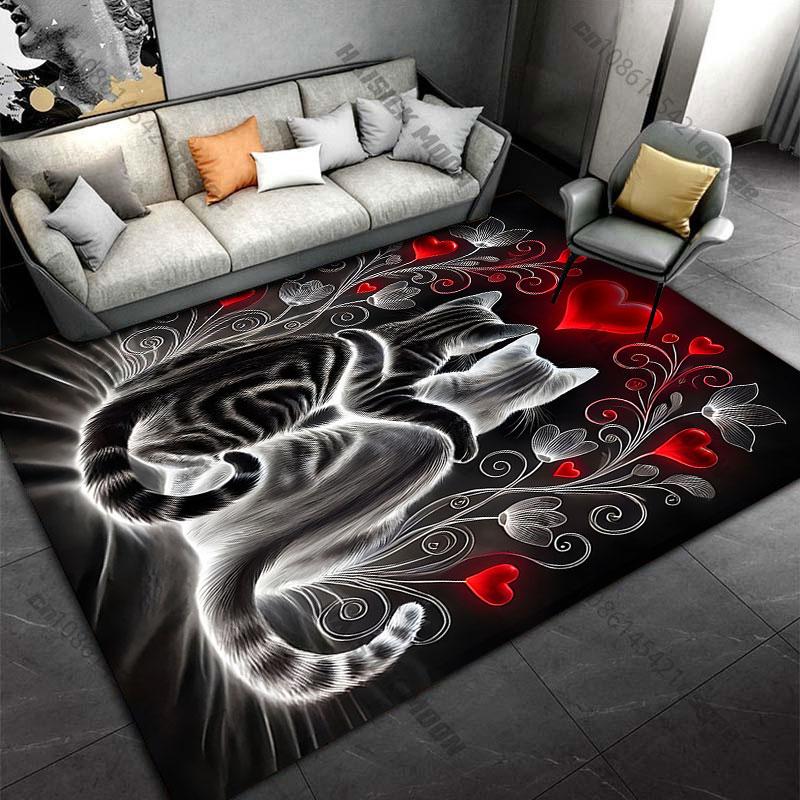 

Cat snowflakes glowingcarpet Yoga living room room decor children s crawling mat doormat area rug games floor mat 40x60cm