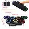 Electric Drum Set Portable Drum Pad Kit 7 Pads with Headphone Jack Pedals Drumsticks Musical Instruments Practice Pad Drum Kit