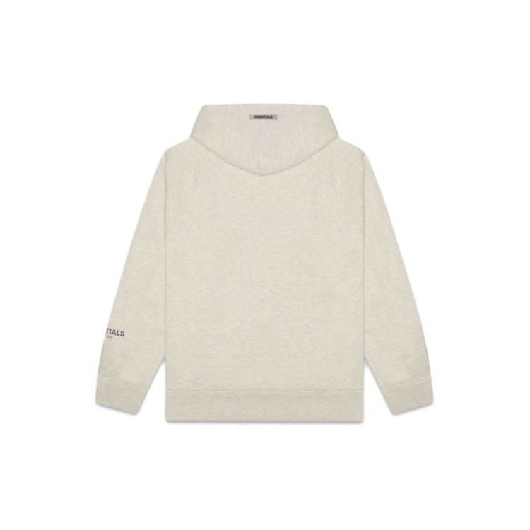 Fear of God Essentials FW20 3D Silicon Applique Pullover Hoodie Unisex Hoodie Heather-Oatmeal FOG-FW20-234