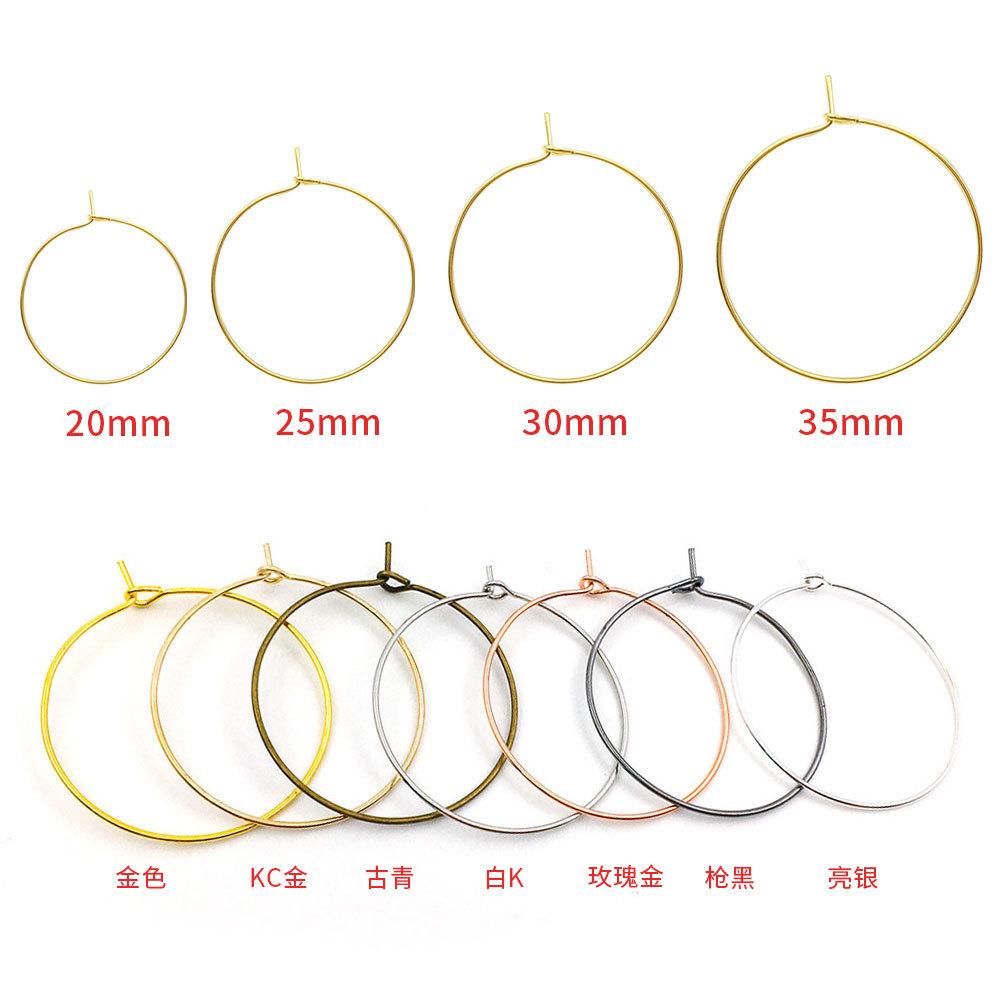 1 Diy Jewelry Accessory Can Wear Bead Nine-Character Earrings, Small Circle 9-Character Small Earrings Accessories Multi-Specification And Multi-Color