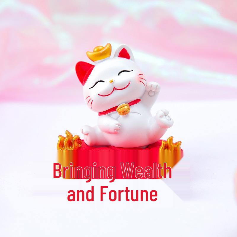 Festive Cat New Year Ornament - Creative Living Room Decoration & Entrance Craft Gift