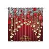 Christmas Star Pendant Print Curtains Multiple Size Living Room Insulation Easy Install Light Blocking Set Of 2 Made Polyester Machine Washable