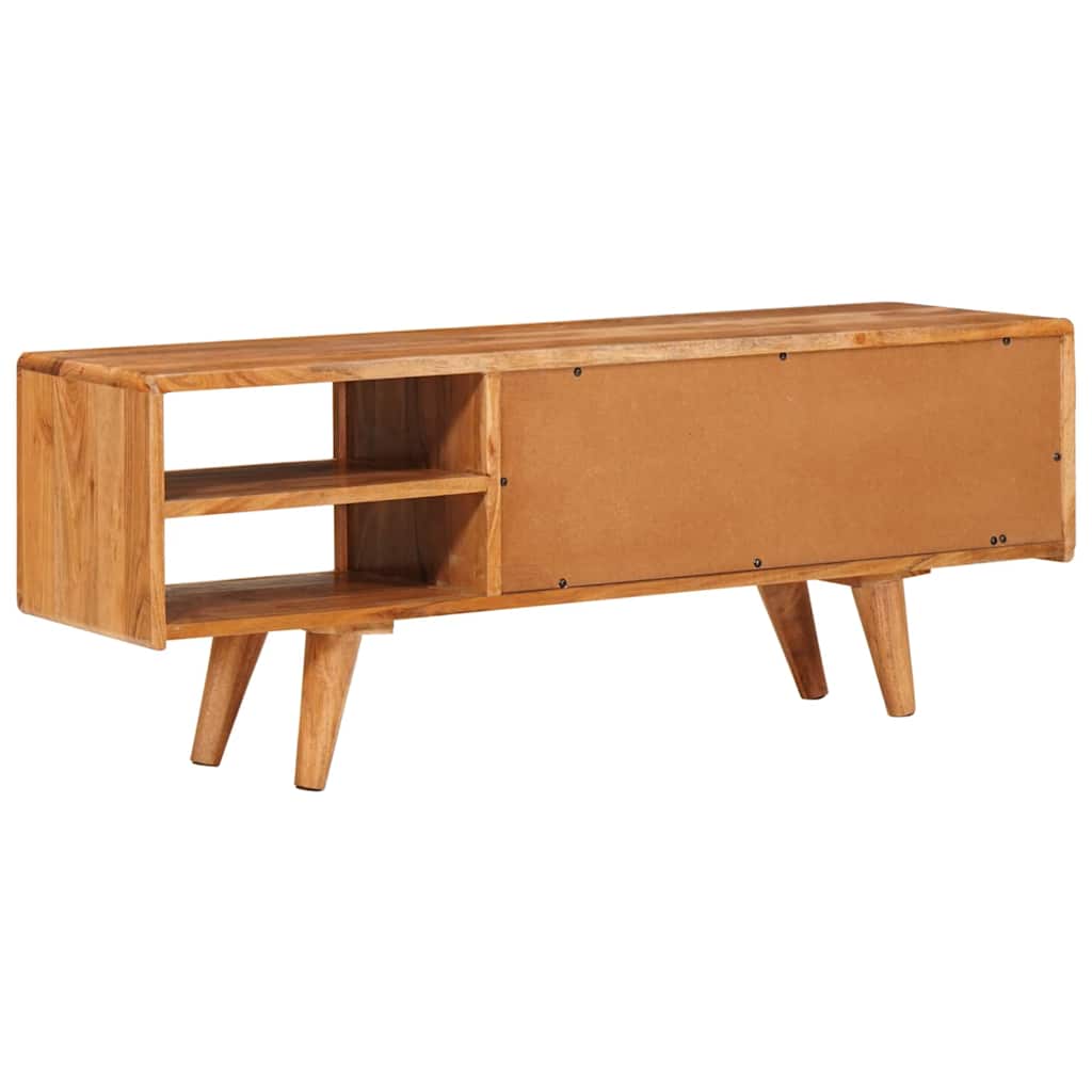TV Cabinet with Shelf Brown 110 X 30 X 40 Cm Solid Acacia Wood
