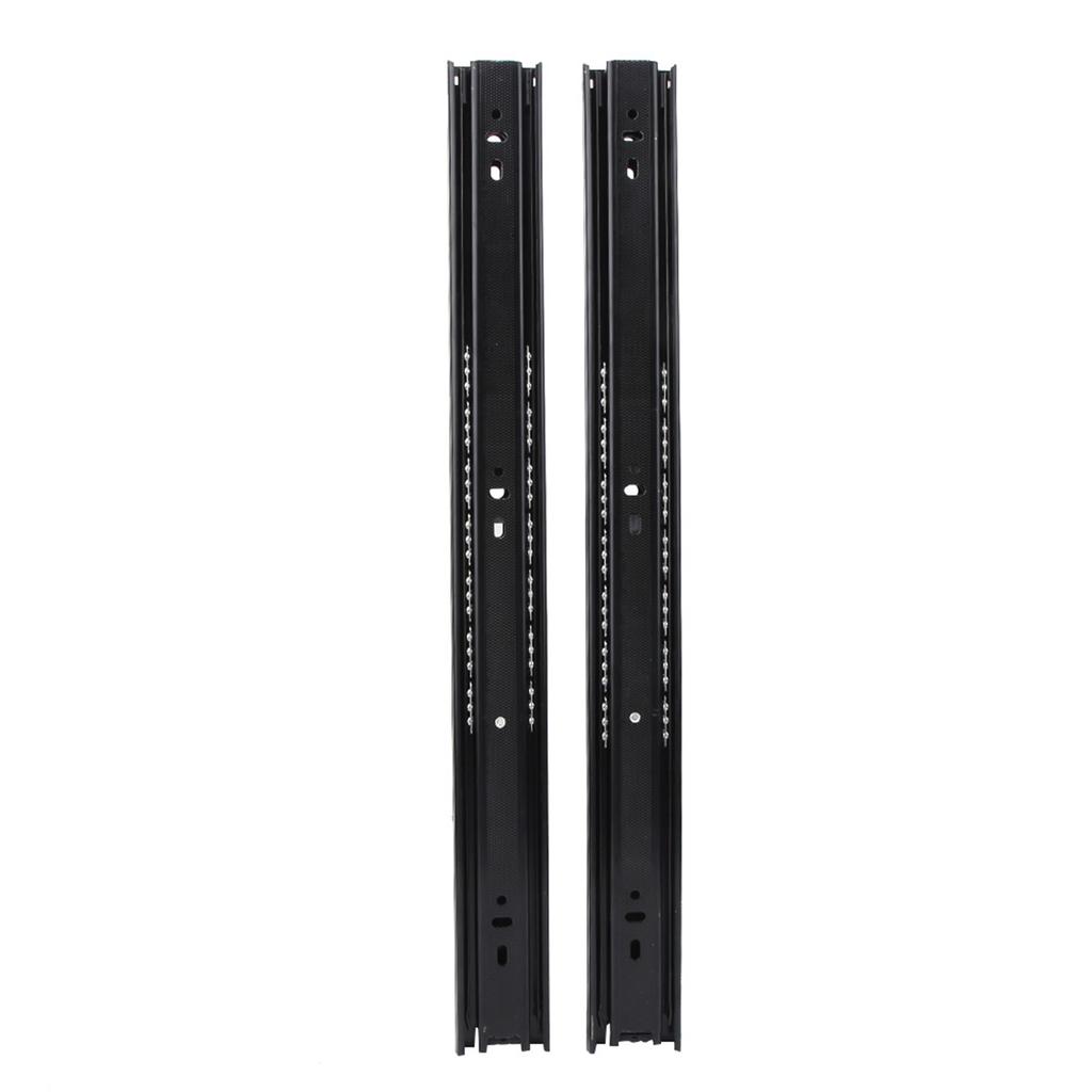 1 Pair 18 Inch   Bearing Cabinet Drawer Slider Runner Steel Slide Rails