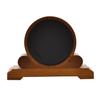 Wm.Widdop Qtz Mantel Clock Round Double Scroll - Walnut