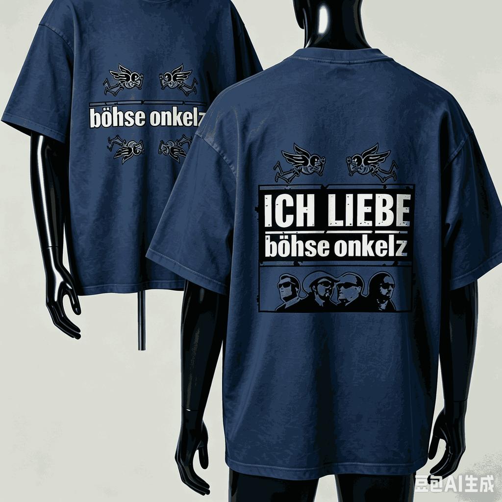 Bhse Onkelz Für Fan Geschenk T-Shirt Unisex Unisex Harajuku Oversized Unisex Kurzarm Streetwear Hohe Qualität Paare Klassisch Weich