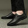 Man Moccasins Fashion All-Match Dress Shoes Mens Business Formal Genuine Leather Casual Newest Lace-Up Oxfords Wedding Shoes Men