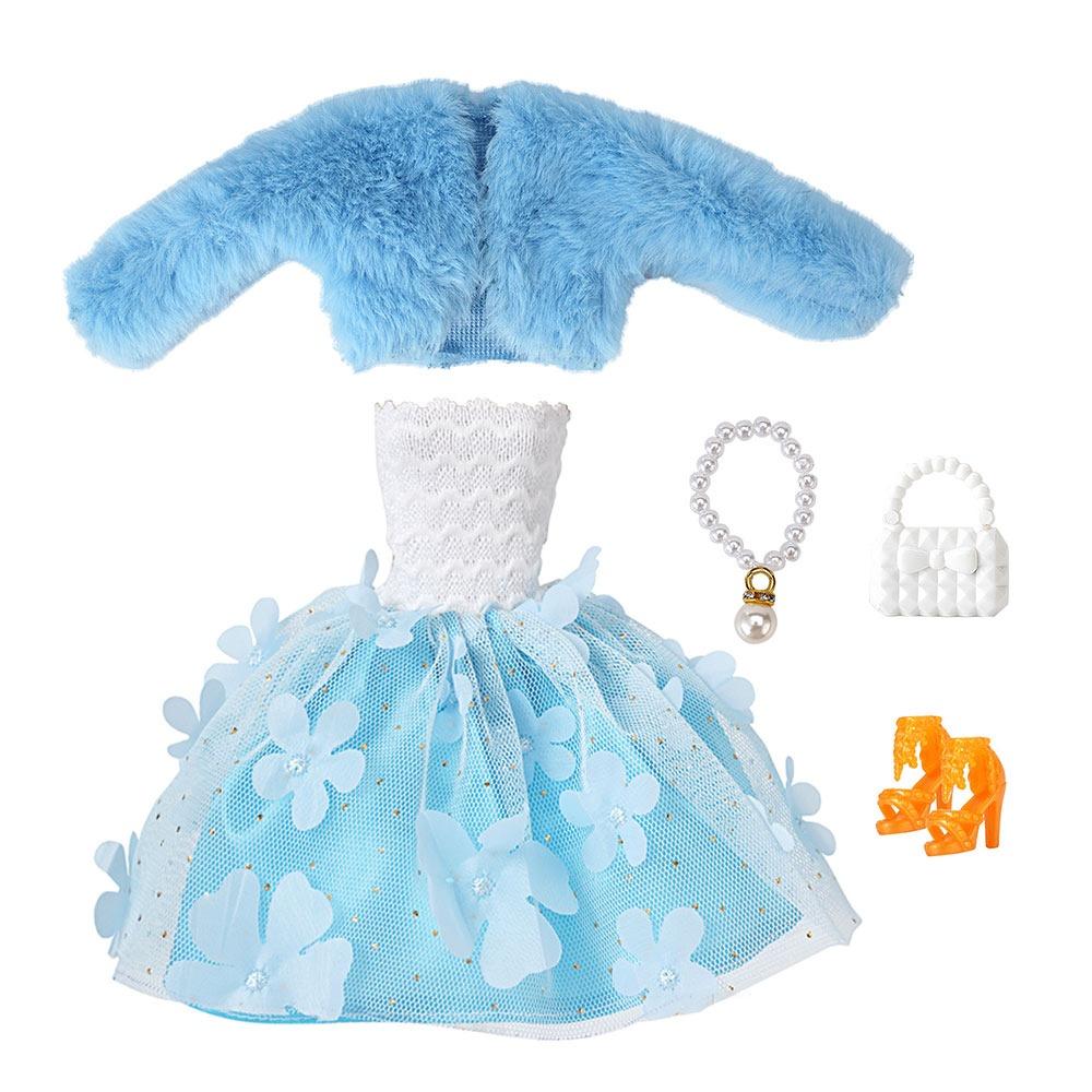 

1/6 /30CM/11 кукольное пальто платье комплект кукольные аксессуары мини плюшевое пальто модная кукольная одежда подарок синий