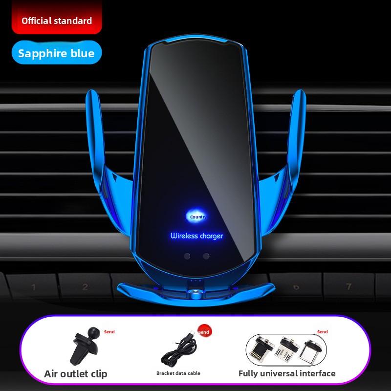 Car Wireless Charging Mobile Phone Holder Induction Opening and Closing Car Navigation Car Holder Wireless Charging 15W