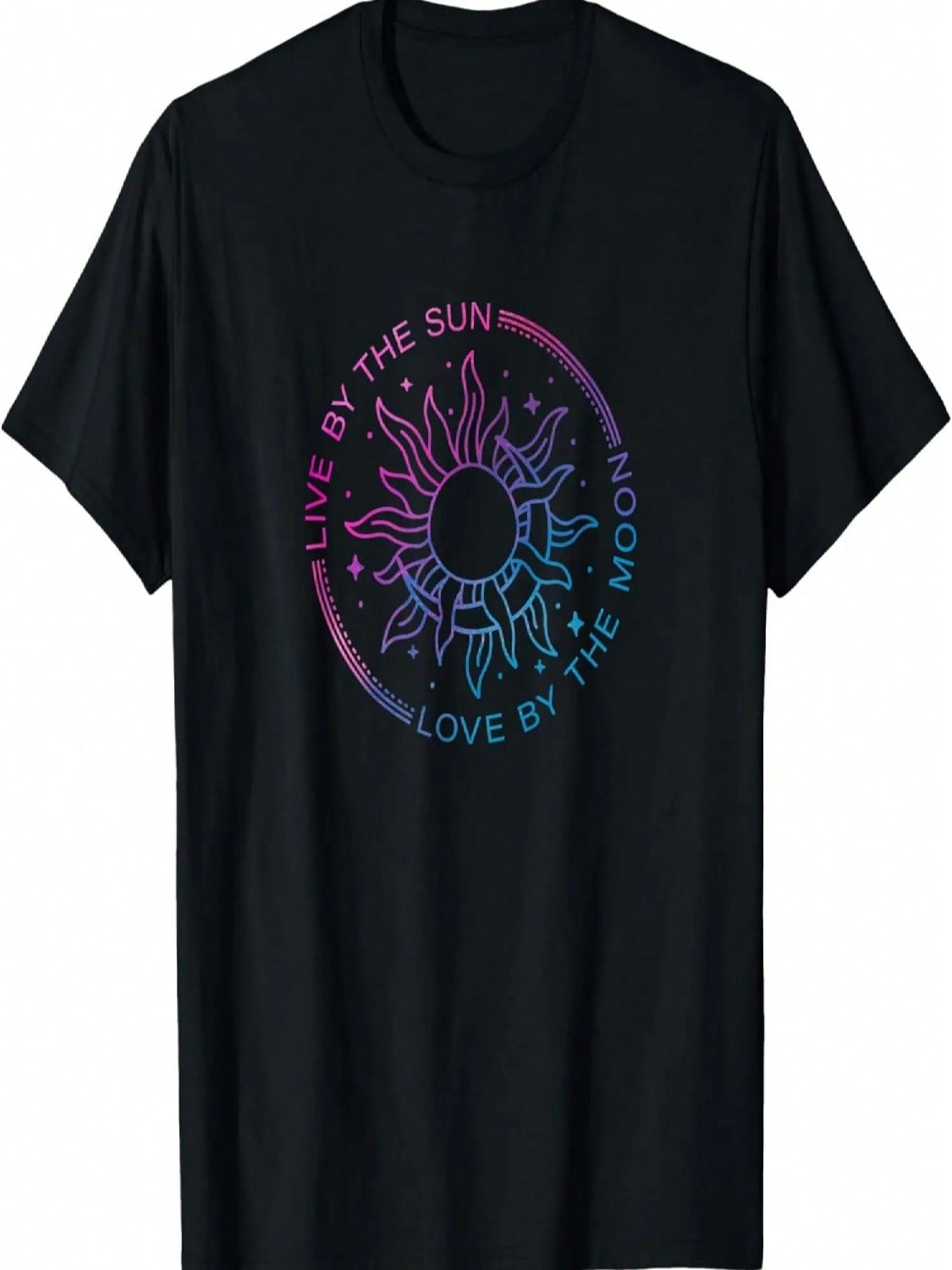 Live By The Sun Love By The Moon Wicca Pagan Solstice T-Shirt S