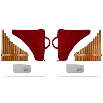 Handgefertigte Panflöte aus 15 natürlichen Bambusrohren, Blasinstrumentenpantoffeln, G-Schlüssel-Flöte, Panflöte, Volksmusikinstrument