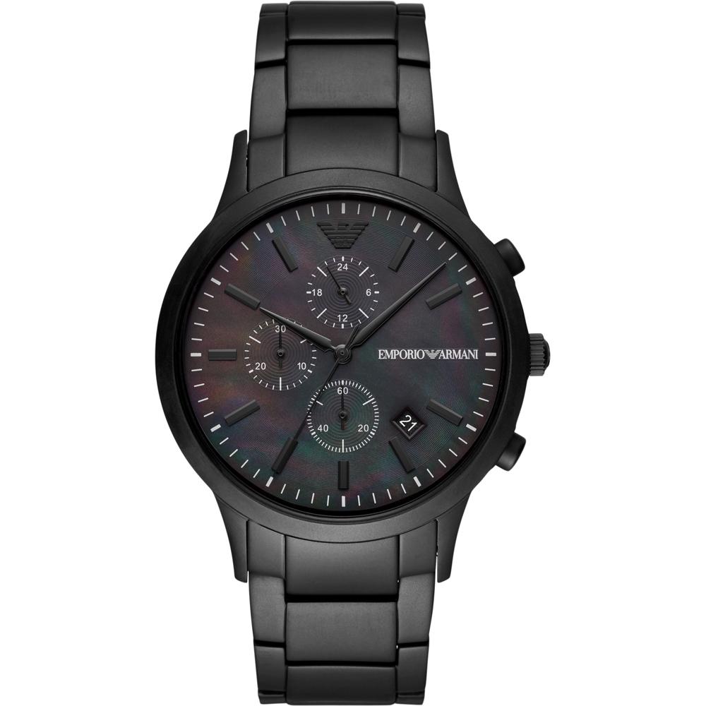 

Emporio Armani Renato Black Metal Black Men s Quartz Chronograph Watch AR11275 чёрный