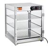 3-Tier Commercial Food Warmer Display Countertop Pizza Cabinet with Light