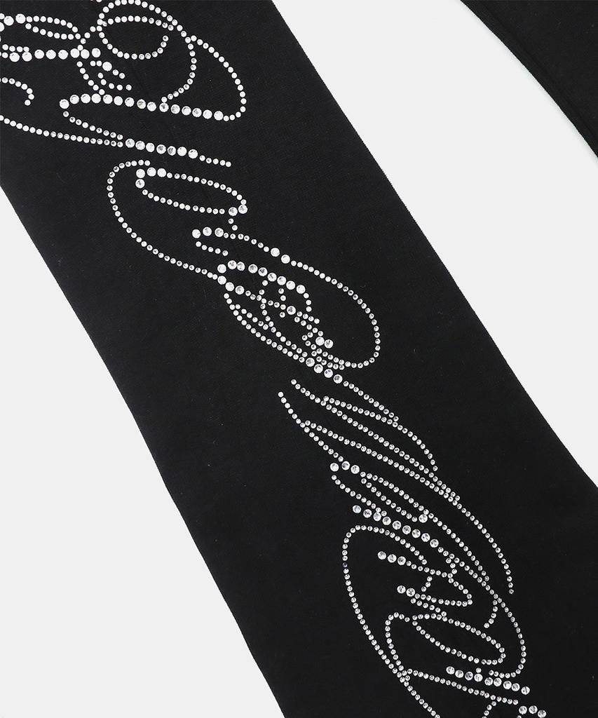 BADBLOOD Dark Classic Mym Rhinestone Bootcut Pants - Black