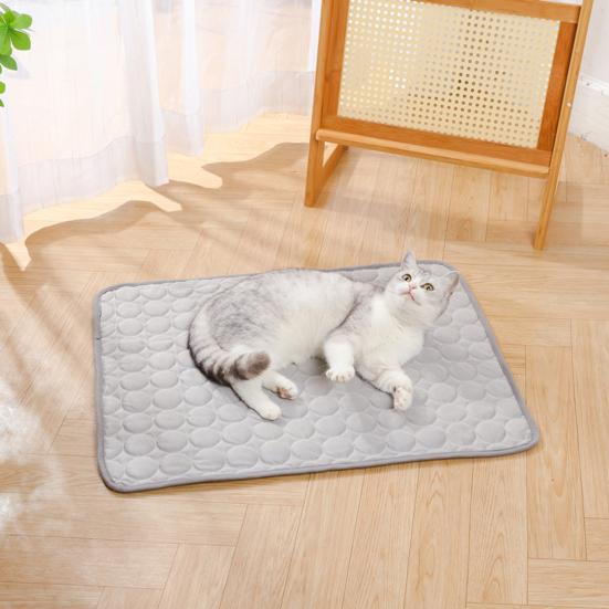 Pet Ice Silk Cooling Pad Foldable Portable Breathable Summer Cat Dog Sleeping Mat Machine Washable Home Outdoor Pets Bed Sofa Floor Mat