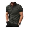 Men’s Short Sleeve Polo Shirt Classic Fit Soft Cotton Knit Top with Trim and Button Placket for Casual Wear