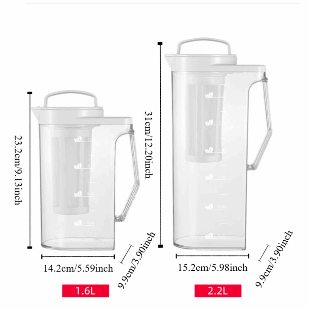 Large Capacity Cold Brew Coffee Pot Sealed Cold Brew Teapot Fridge Water Pitcher Refrigerator