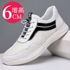White Men's Shoes Sneakers 2025 Summer New Mesh Breathable Running Shoes One Pedal Shoes Shock-absorbing Running Shoes Men