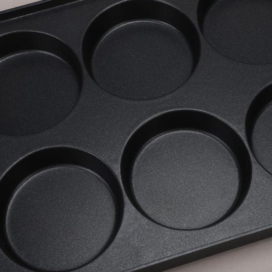 8-Hole Sausage Pan Rust-Proof Egg Mold Tray Homemade French Bread Pan Wear-Resistant Meat Griddle for Most Stoves
