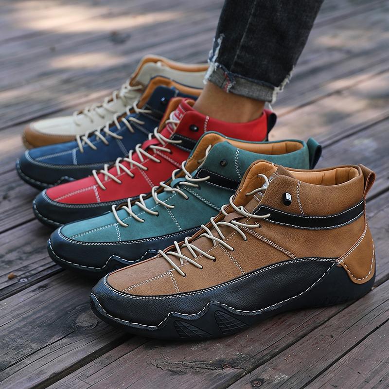 Ankle Boots Designer Luxury Brand Retro Lightweight Shock-absorbing Running Shoes Platform Boots Men Boat Shoe Sneakers