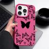 TPU měkký kryt se vzorem motýla pro iPhone 16E 16 Pro Max 15 Pro 14 13 12 11 Nárazuvzdorný Slim Matný zadní kryt