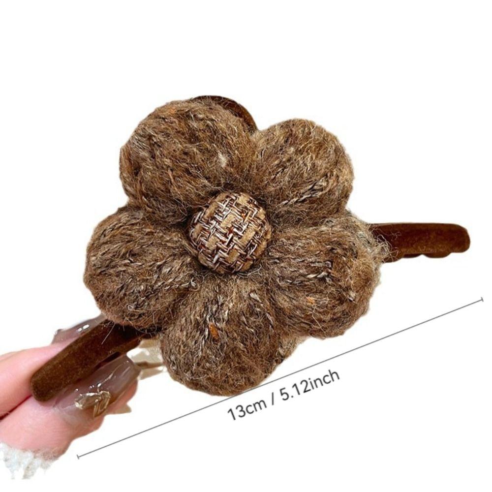 Elegant Shark Clip Handmade Back of The Head Hairpin New Hair Accessories  Winter