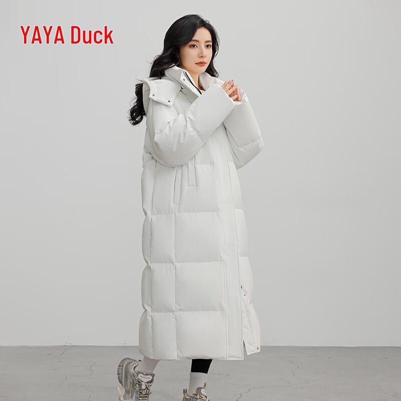 

Женская лыжная куртка средней длины с капюшоном на утином пуху M