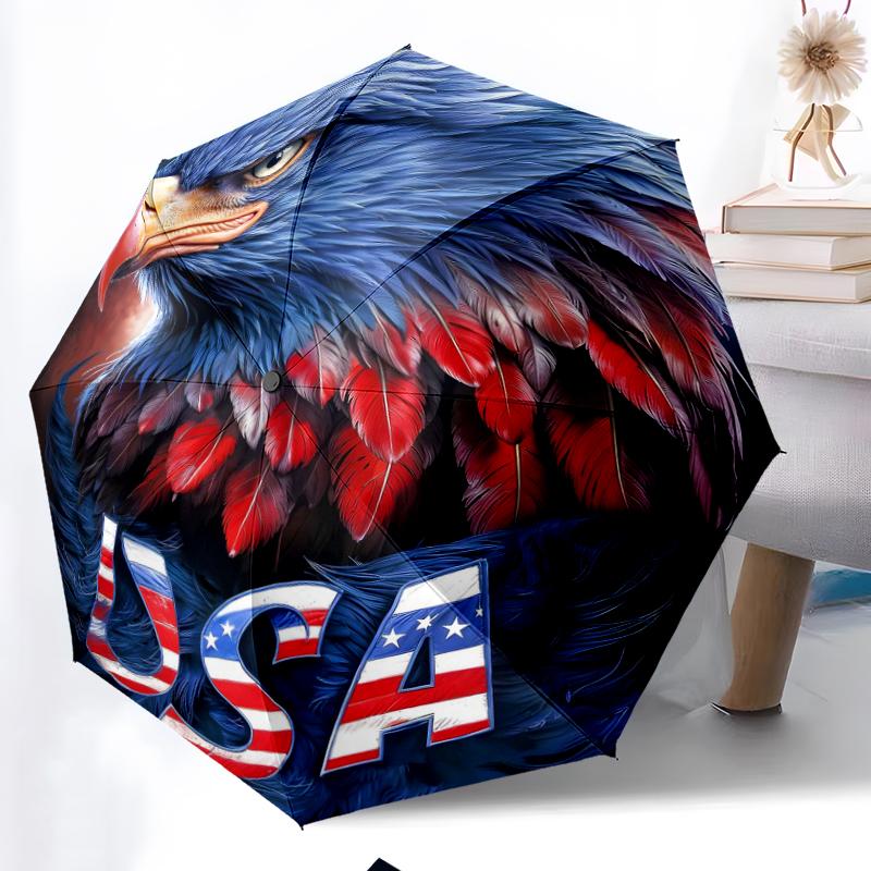 Eagle Fashionable Automatic Opening/Closing Folding Umbrella. Portable and Foldable, Ideal for Gift, Travel, and Daily Use.