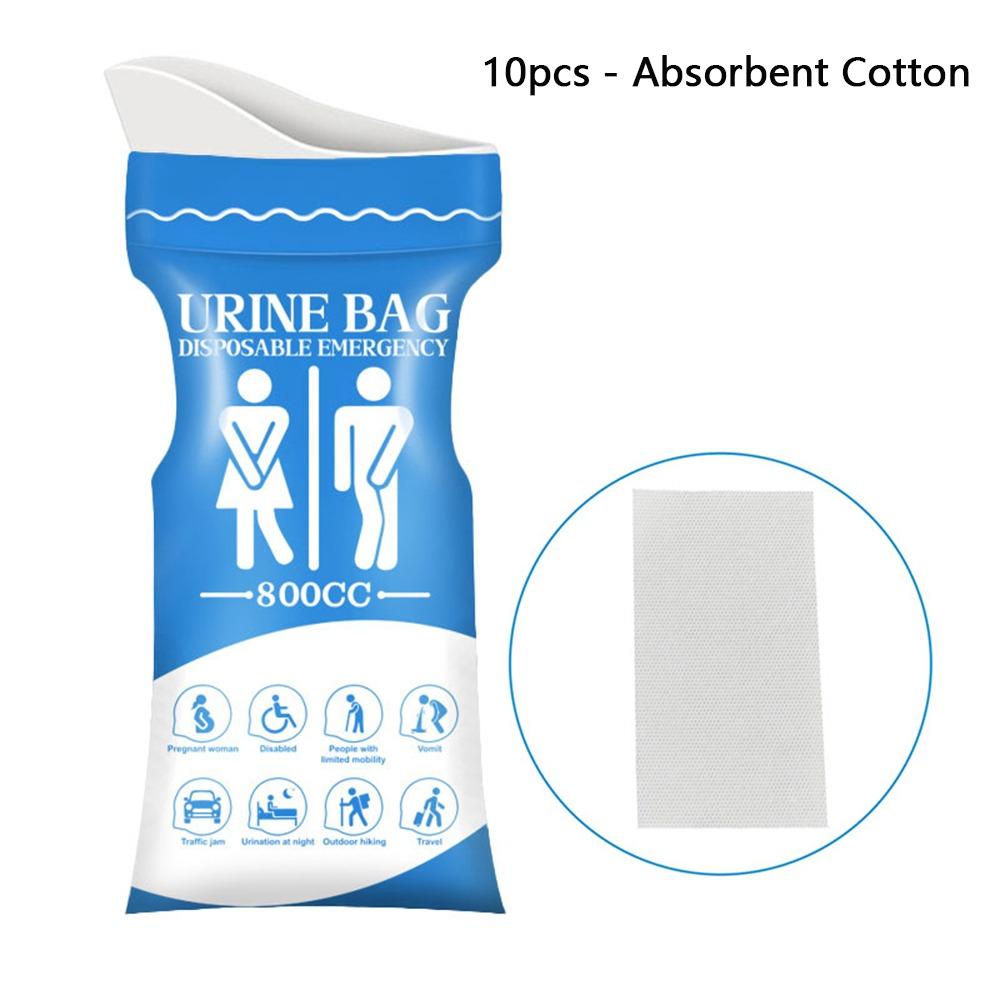 10Pcs Set Cleaning Emergency Urinate Bags Portable Travel Toilet Bag Outdoor Emergency