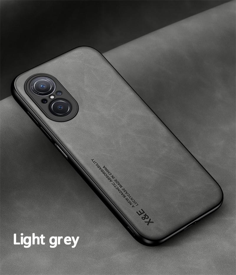 For Huawei Nova 9 9SE Case Leather Texture Car Magnetic Holder Case For Hauwei Hauwey Huawie Nova9 Nova9SE Back Cover