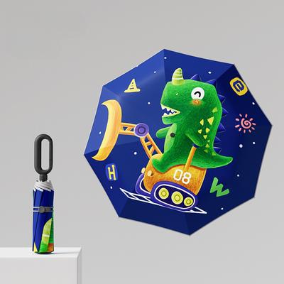 Buckle Handle Folding Telescopic Kids Umbrella for Girls Boys UV/Sun Protection Strong and Portable Compact Durable Lightweight