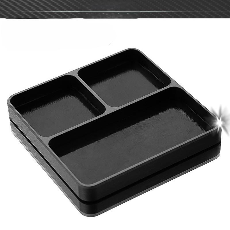RS 98*98*11mm CNC Aluminium Magnetic Screw Tray Nut Gasket Storage Tool for RC Car Boat Airplane Model