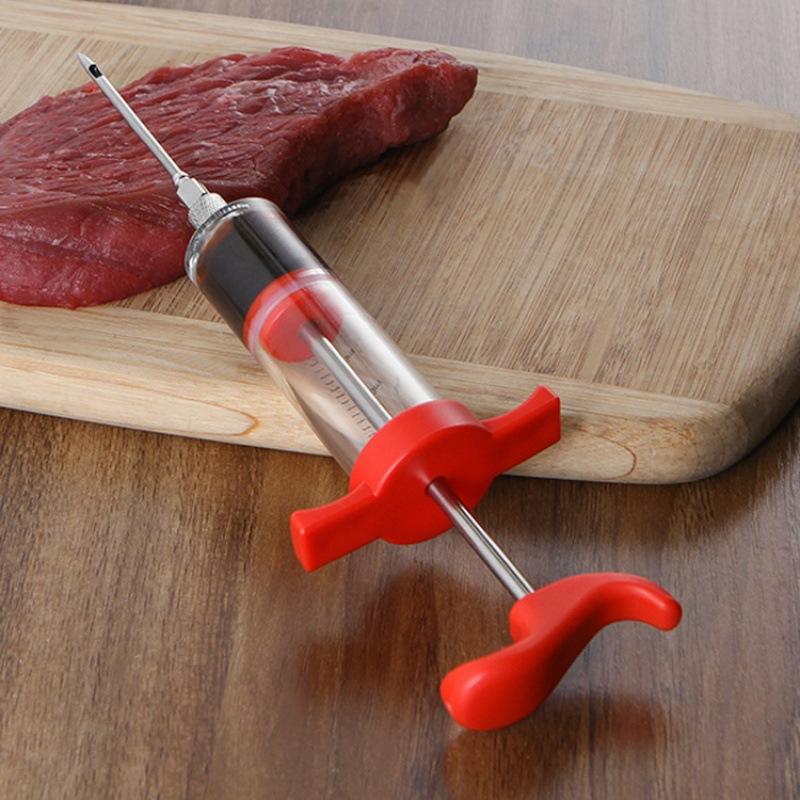 Stainless Steel Spice Syringe Marinade Injector Flavor Syringe Cooking Meat