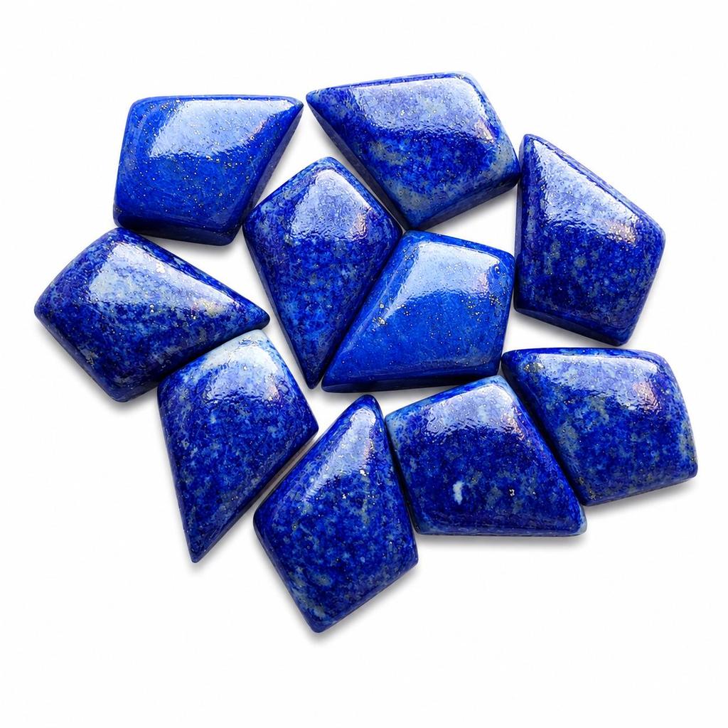 Blue Lapis Lazuli Shield Cabochon Gemstone, AAA Calibrated Loose Stone for Jewelry Making & Wholesale