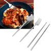 Portable Cutlery Set Stainless Steel Tableware Anti Corrosion Non Slip Anti Fading Chopsticks Spoon for Outdoor