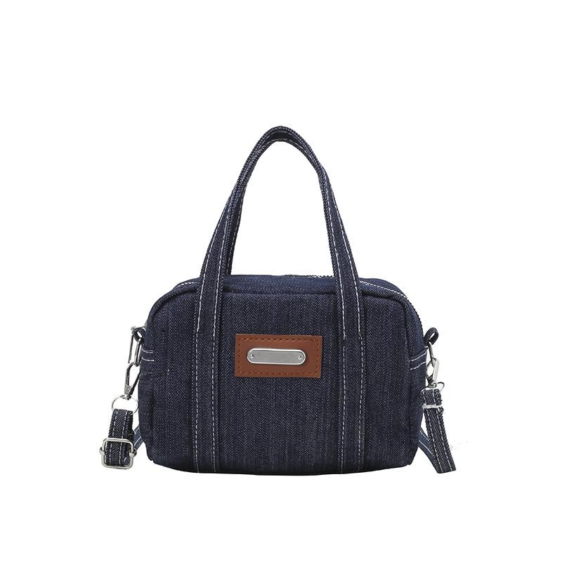 Denim bag women's 2025 autumn new niche design messenger bag Korean version of high-end foreign style portable pillow bag
