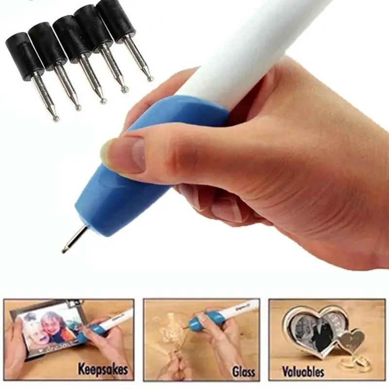 Mini Electric Engraving Pen A1245 for Plastic Wood Metal Glass Stone Leather Engraving Tool Blue DIY Miniature Carving Machines