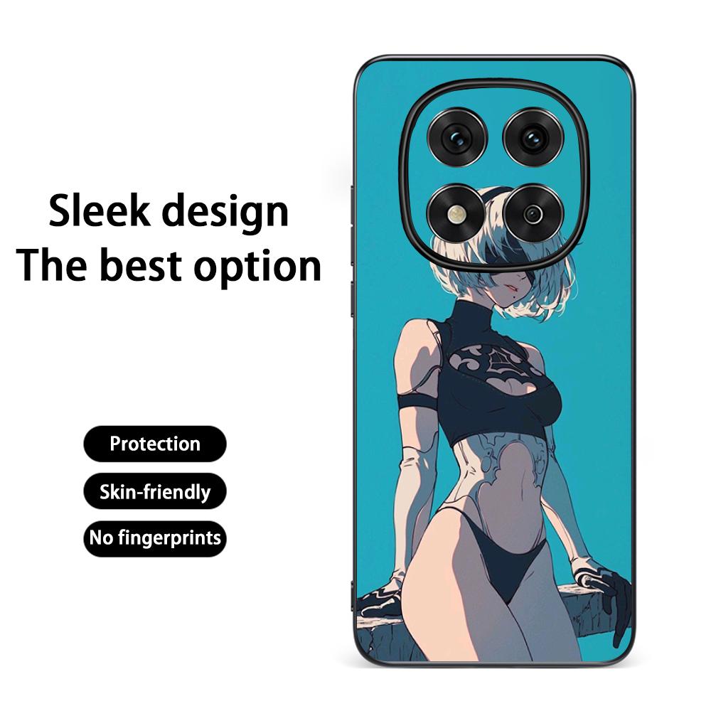 Nier automata sexy game girl pattern Phone Case For Redmi Note 14 13 12 11 Pro Plus S 5G 14C A3 Soft Black Phone Cover